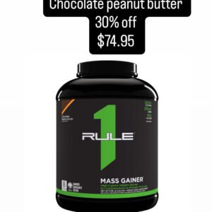 R1 Mass Gainer By  Rule 1  30% OFF PEANUT BUTTER 6LBS